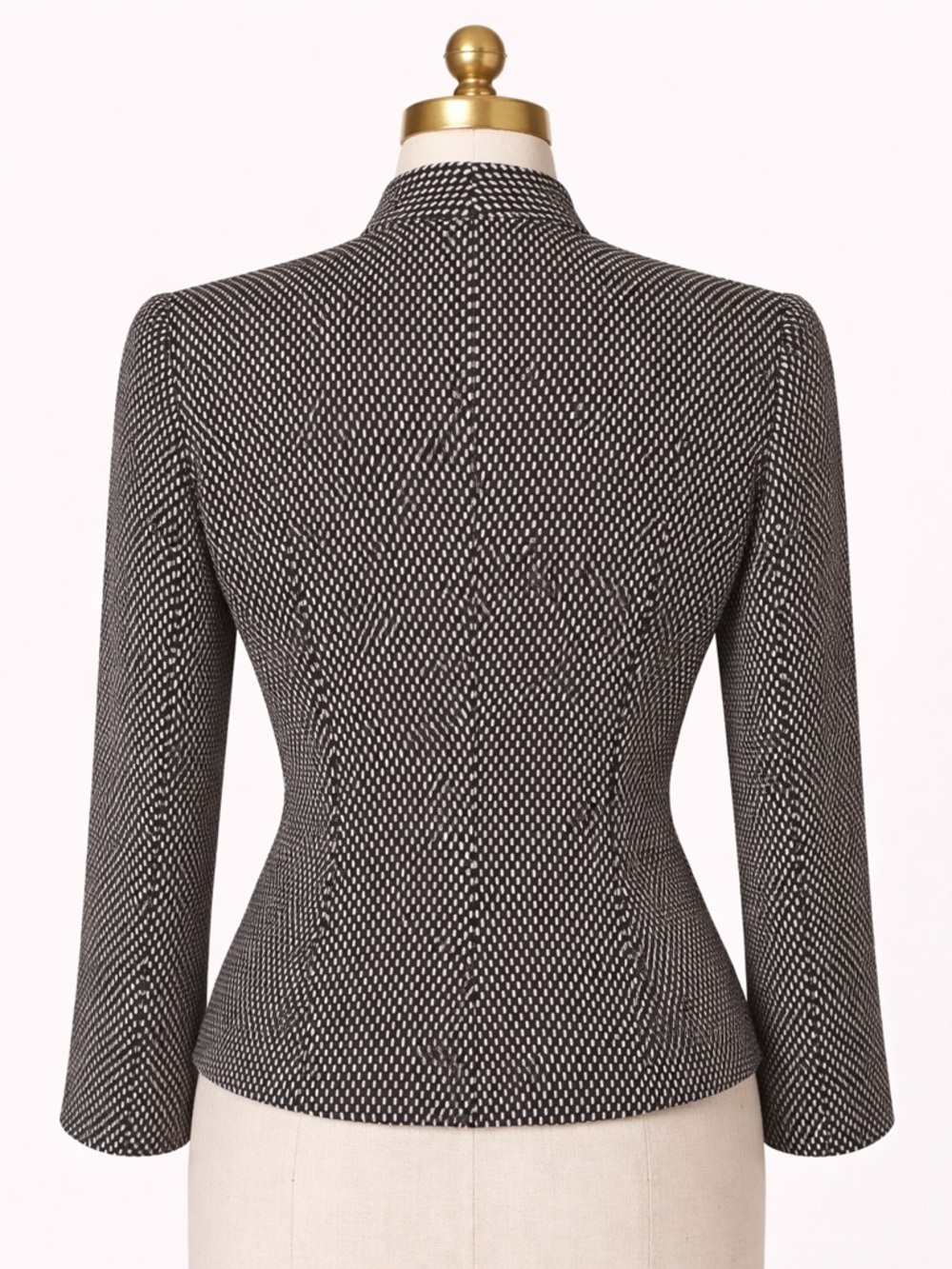 Armani Collezioni Black & White Textured Blazer Made in Italy Size 14 Luxury - Picture 4 of 9